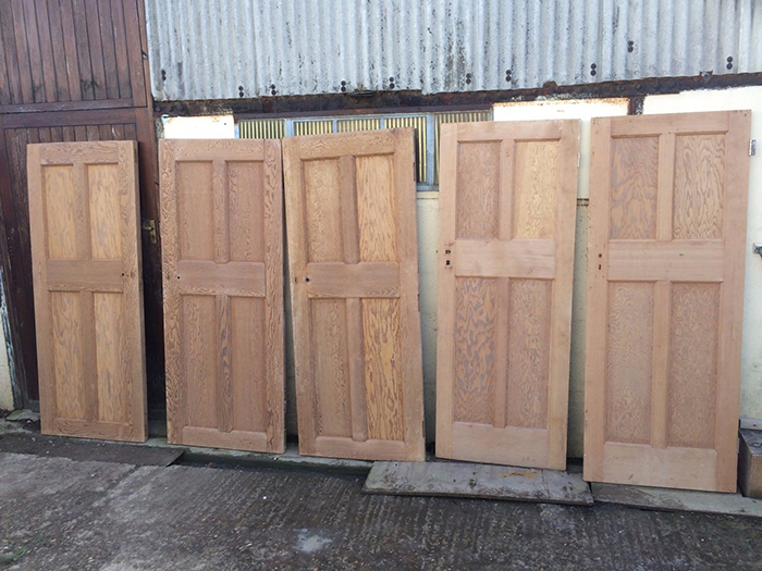 Reclaimed Four Panel Small Beating Doors